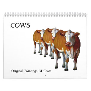 Calendrier Mural VACHES : Art original de divers bétail