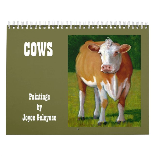Calendrier Mural VACHES : Illustrations originales de diverses (Protection)