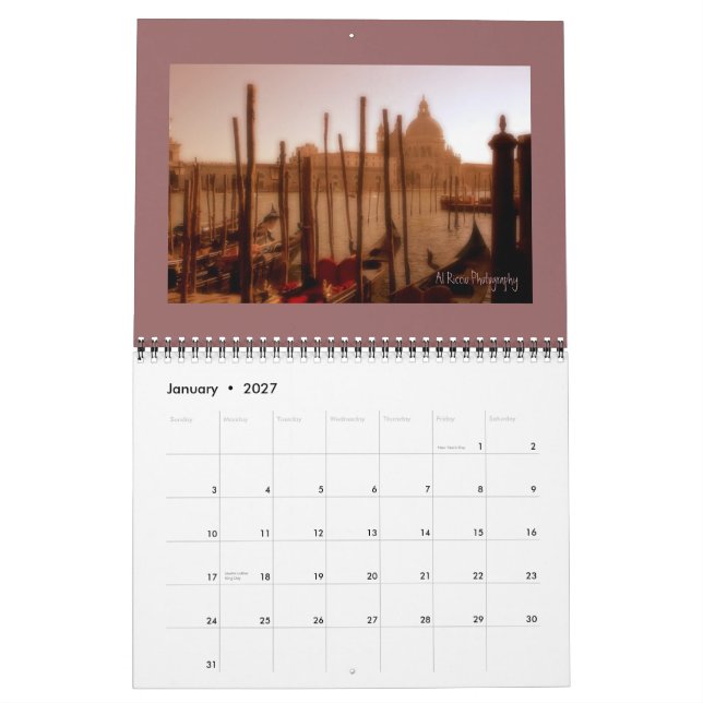 Calendrier Mural Venise, Italie (Jan 2027)