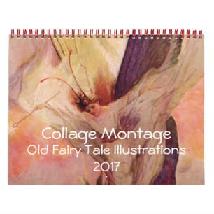 Calendrier Mural Vieux conte de fées Illustrations d'art Vintage