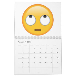 Calendrier Mural Visage avec les yeux roulants - Emoji