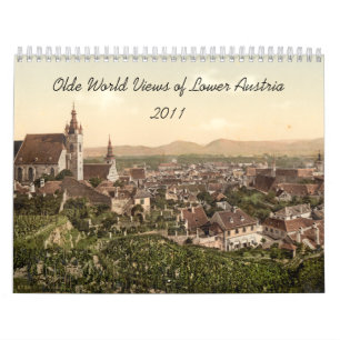 Calendrier Mural Visions mondiales d'antan de la Basse Autriche