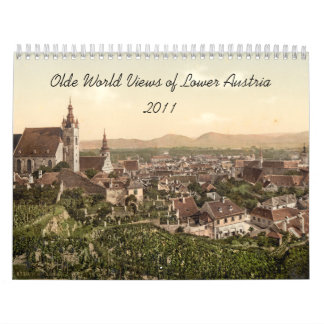 Calendrier Mural Visions mondiales d'antan de la Basse Autriche