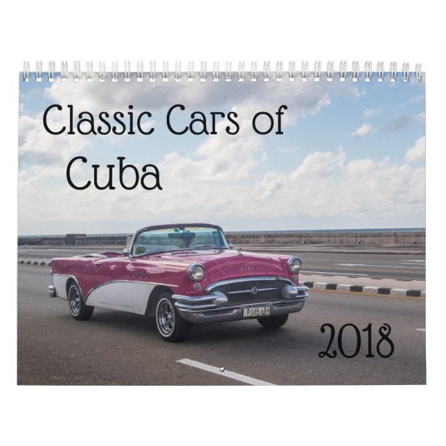Calendrier Mural Voitures classiques du Cuba (Protection)