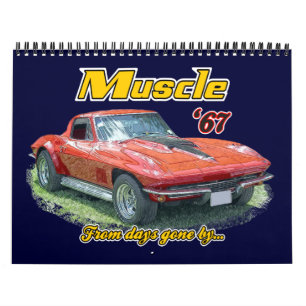 Calendrier Mural Voitures de muscle du passé