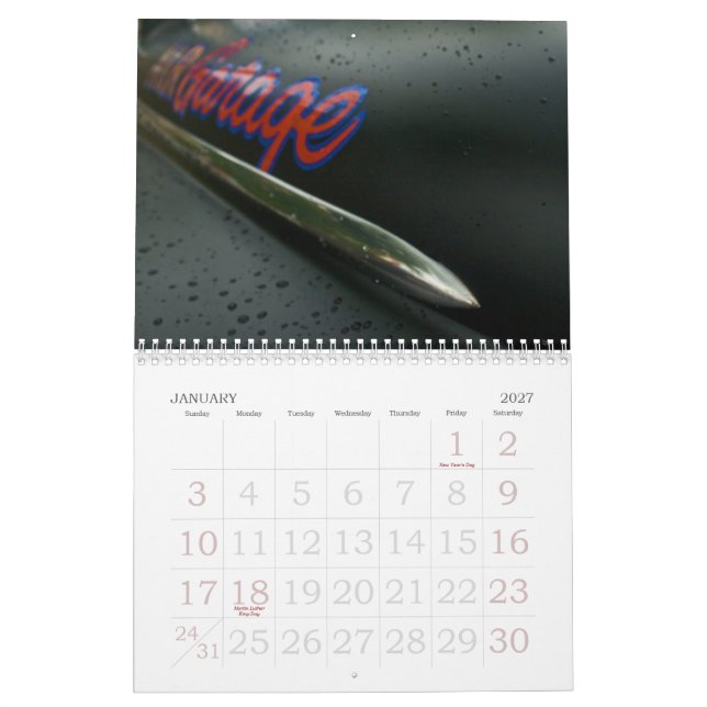 Calendrier Mural Voitures vintages (Jan 2027)
