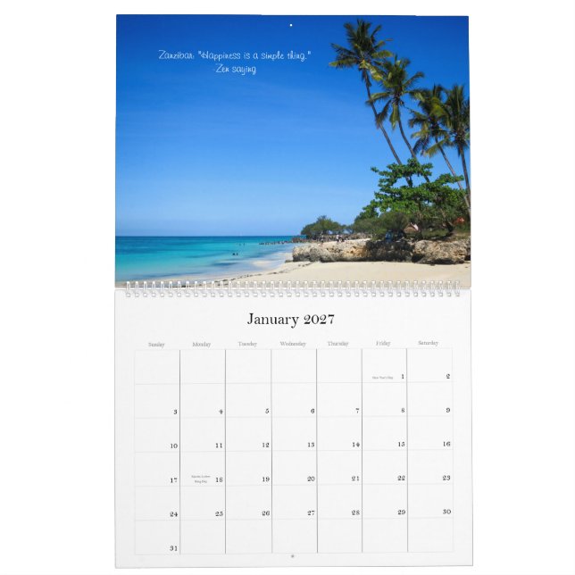 Calendrier Mural Voyage autour du monde en 2015 (Jan 2027)