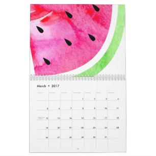 Calendrier Mural Watercolor Watermelon