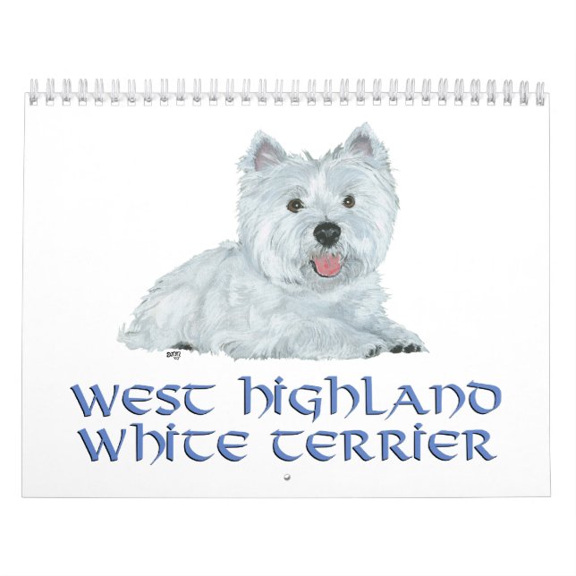 Calendrier Mural Westie CALENDAR (Protection)