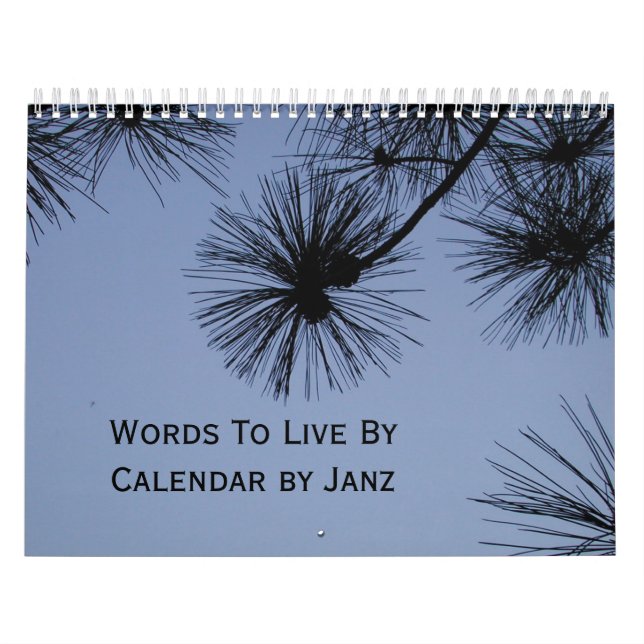 Calendrier Mural Words By Wall Calendar par Janz (Protection)