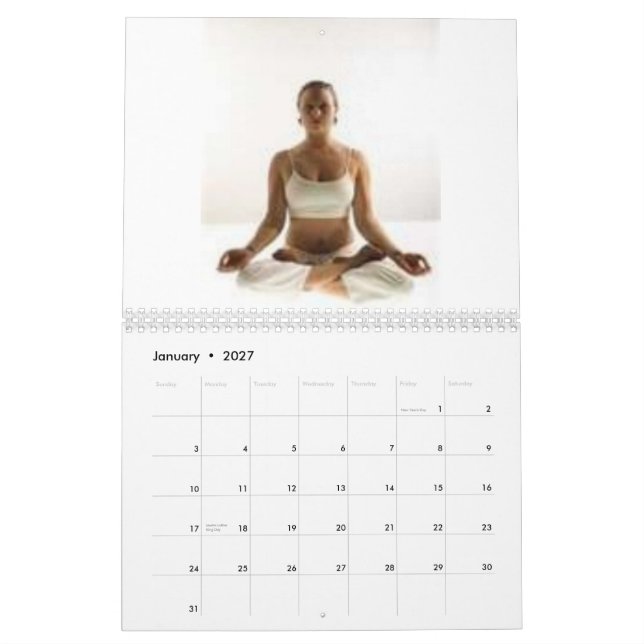 Calendrier Mural Yoga de pratique (Jan 2027)