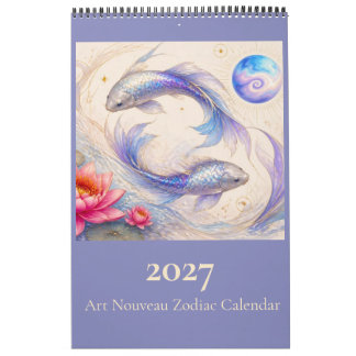 Calendrier mural Zodiaque Art Nouveau 2027