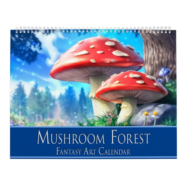 Calendrier Mushroom Forest Fantasy Art Calendar (Protection)