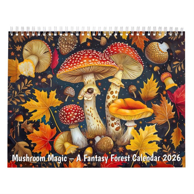 Calendrier Mushroom Magic – A Fantasy Forest Calendar 2026 (Protection)