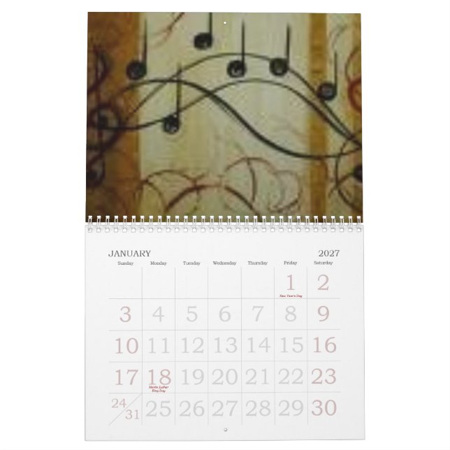 Calendrier music<3 (Jan 2027)