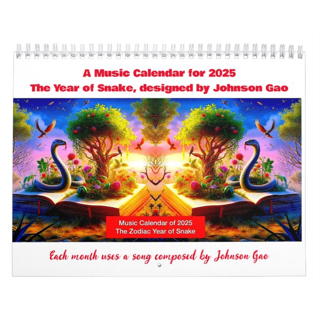Calendrier musical 2025 pour l'année zodiaque du s (Protection)