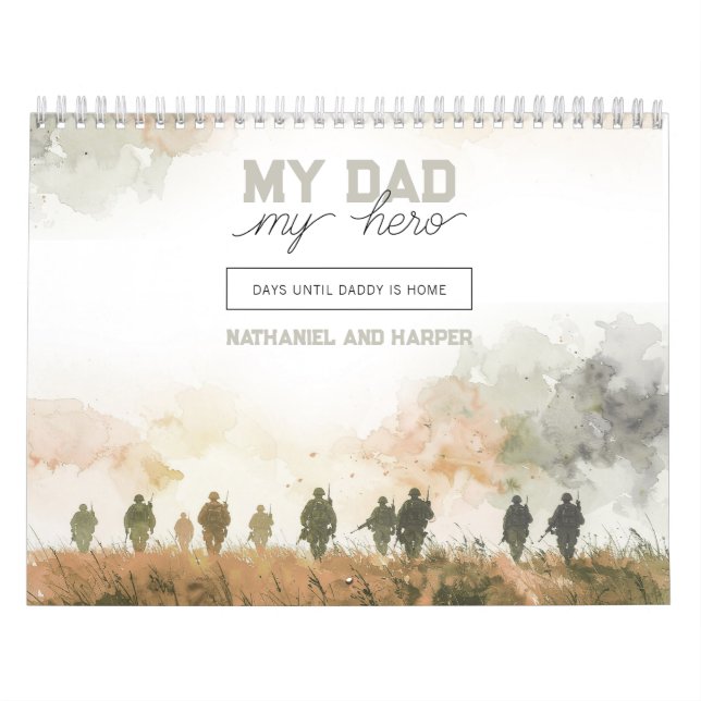 Calendrier My Dad My Hero Deployment Countdown for Kids (Protection)