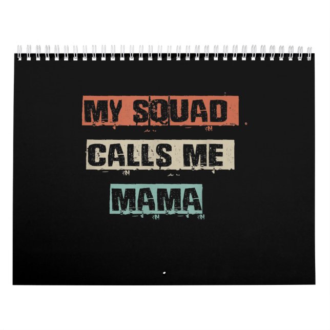 Calendrier My Squad Calls Me Mama Funny Workout Gym (Protection)