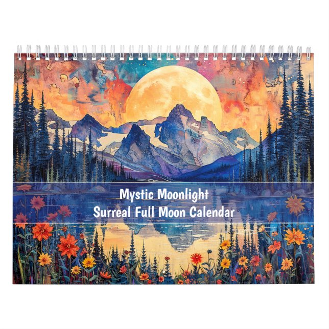 Calendrier Mystic Moonlight 2026 – Surreal Full Moon Calendar (Protection)