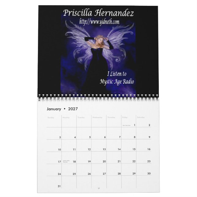 Calendrier mystique de radio d'âge (Jan 2027)