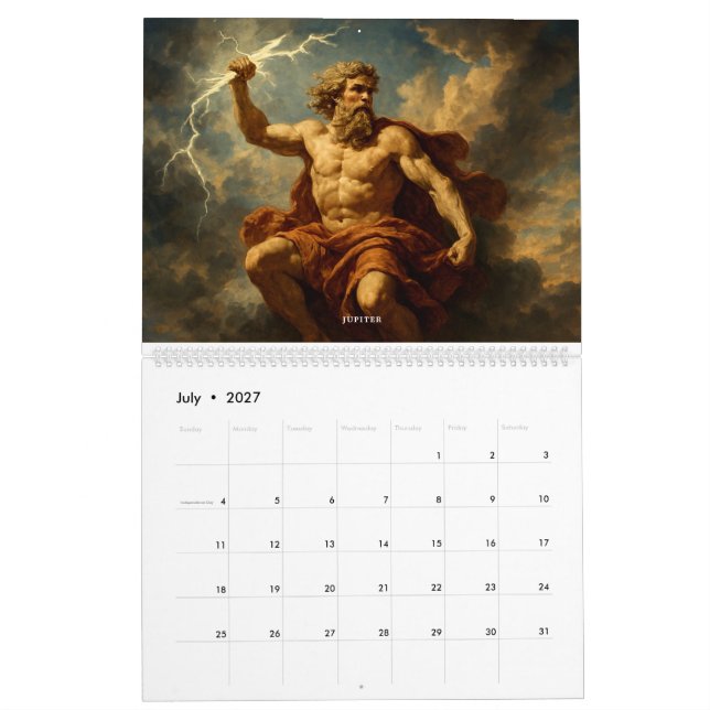 Calendrier Mythologie romaine (Jul 2027)