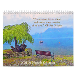 Calendrier Nature 2026 sur 15 mois