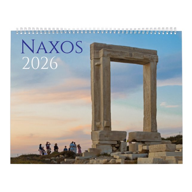 Calendrier Naxos 2026 Greek Island Calendar (Protection)