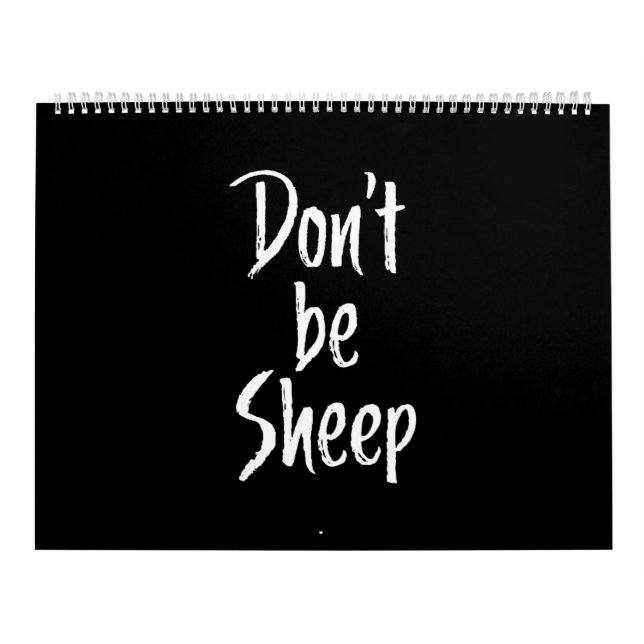 Calendrier Ne pas être des moutons | Citations d'Humour à pro (Protection)
