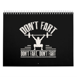 Calendrier Ne pas péter Drôle Ness Gym Entraînement Poids