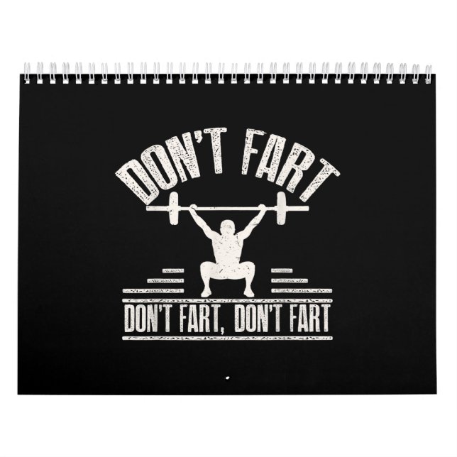 Calendrier Ne pas péter Drôle Ness Gym Entraînement Poids Squ (Protection)