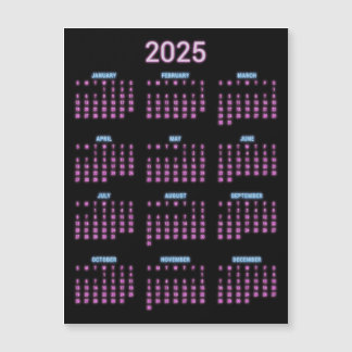Calendrier Neon 2025