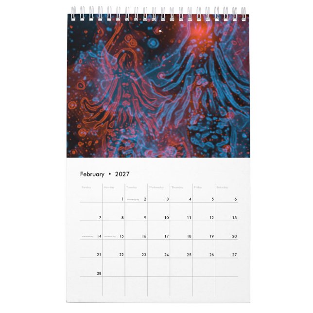 Calendrier néon mermaid calander (Feb 2027)