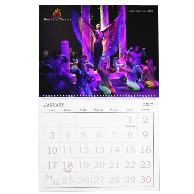 Calendrier New Line Theater 2025 (Jan 2027)