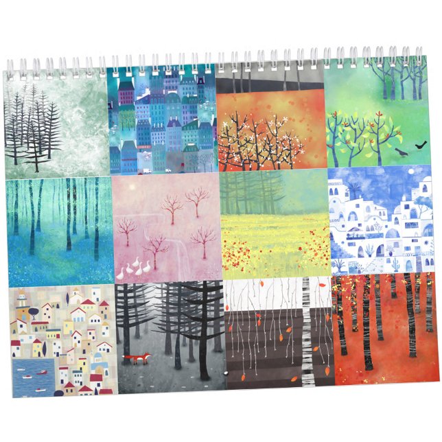 Calendrier Nic Squirrell Peintures Paysages (Landscape art paintings calendar with original art by Nic Squirrell)