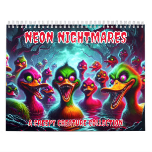 Calendrier Nightmares de néon : Une collection de créatures D