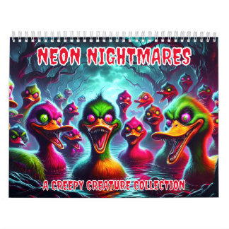 Calendrier Nightmares de néon : Une collection de créatures D