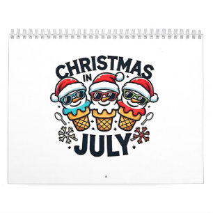 Calendrier Noël en Juillet 4 juillet Crème glacée USA