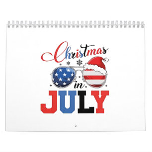 Calendrier Noël en juillet Funny Santa Xmas 4 juillet 