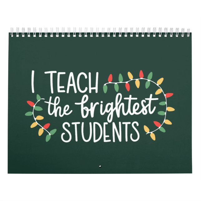 Calendrier Noël Enseignant J'enseigne Aux Étudiants Les Plus  (Protection)