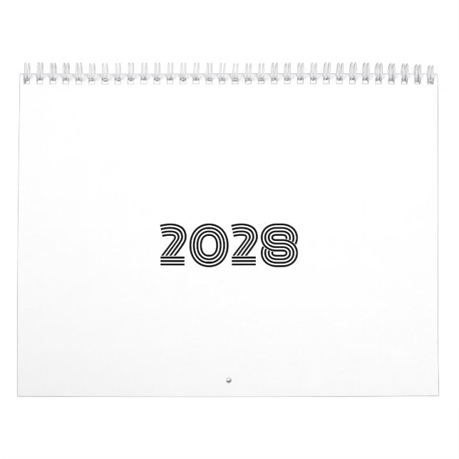 Calendrier Noir et blanc minimaliste (Protection)
