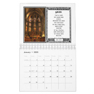 Calendrier NOM DE JÉSUS AU-DESSUS DE TOUS LES NOMS Bible Vers