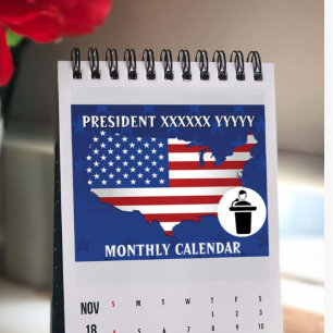 Calendrier Nom De Votre Président Avec Photo 2025 Mensuel