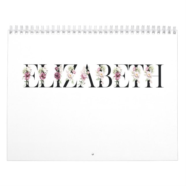 Calendrier Nom Elizabeth (Protection)