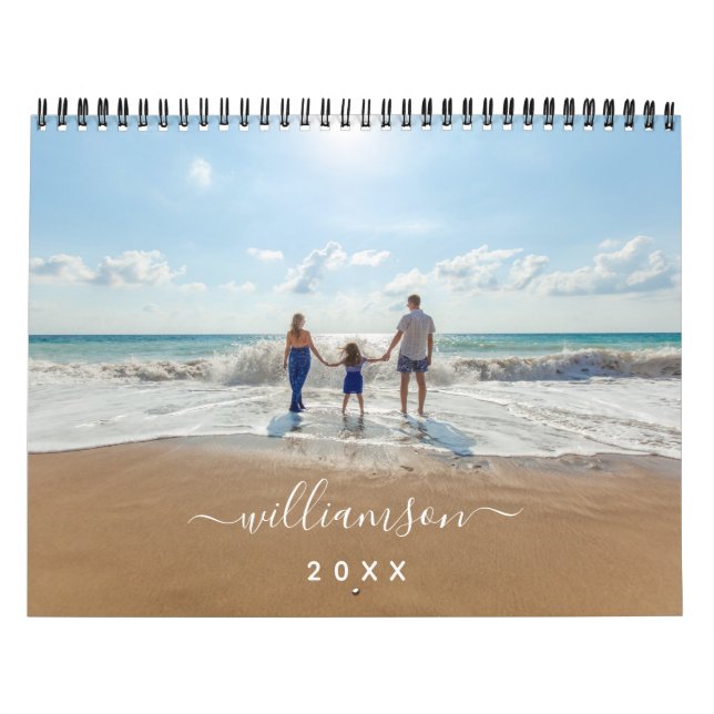 Calendrier Nom moderne modifiable Année DO-IT-YOURSELF photo  (Protection)