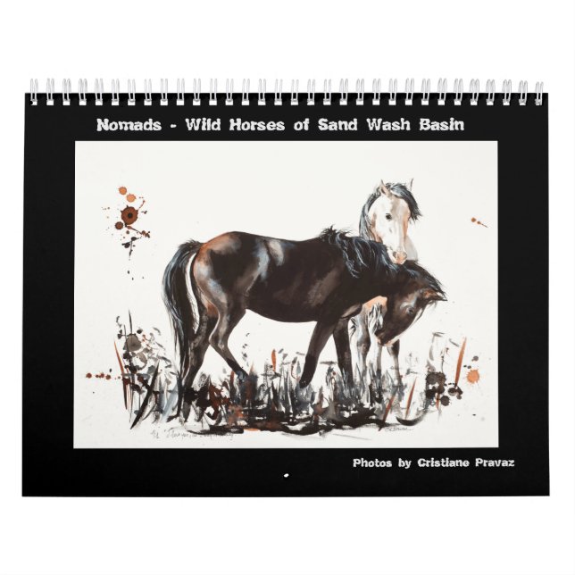 Calendrier Nomades - Chevaux sauvages du bassin de lavage du  (Protection)
