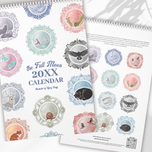 Calendrier Noms de Pleine lune pour chaque année Illustrated  (Créateur téléchargé)