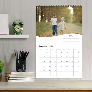 Calendrier Notes personnalisées Modèle photo moderne