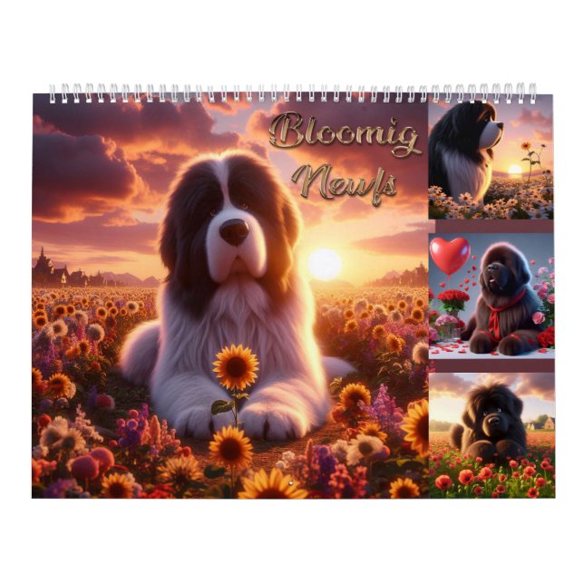 Calendrier Nouveaux Newfs en fleurs (Protection)