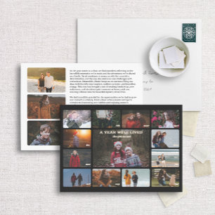 Calendrier Nouvel An en révision Carte photo de va