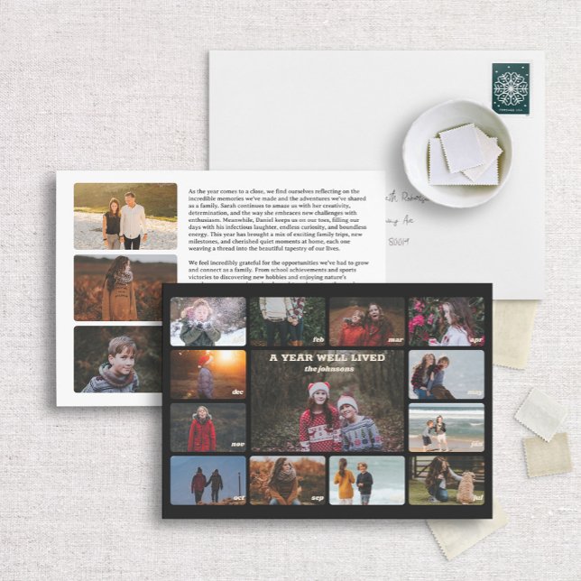 Calendrier Nouvel An en révision Carte photo de va (Créateur téléchargé)